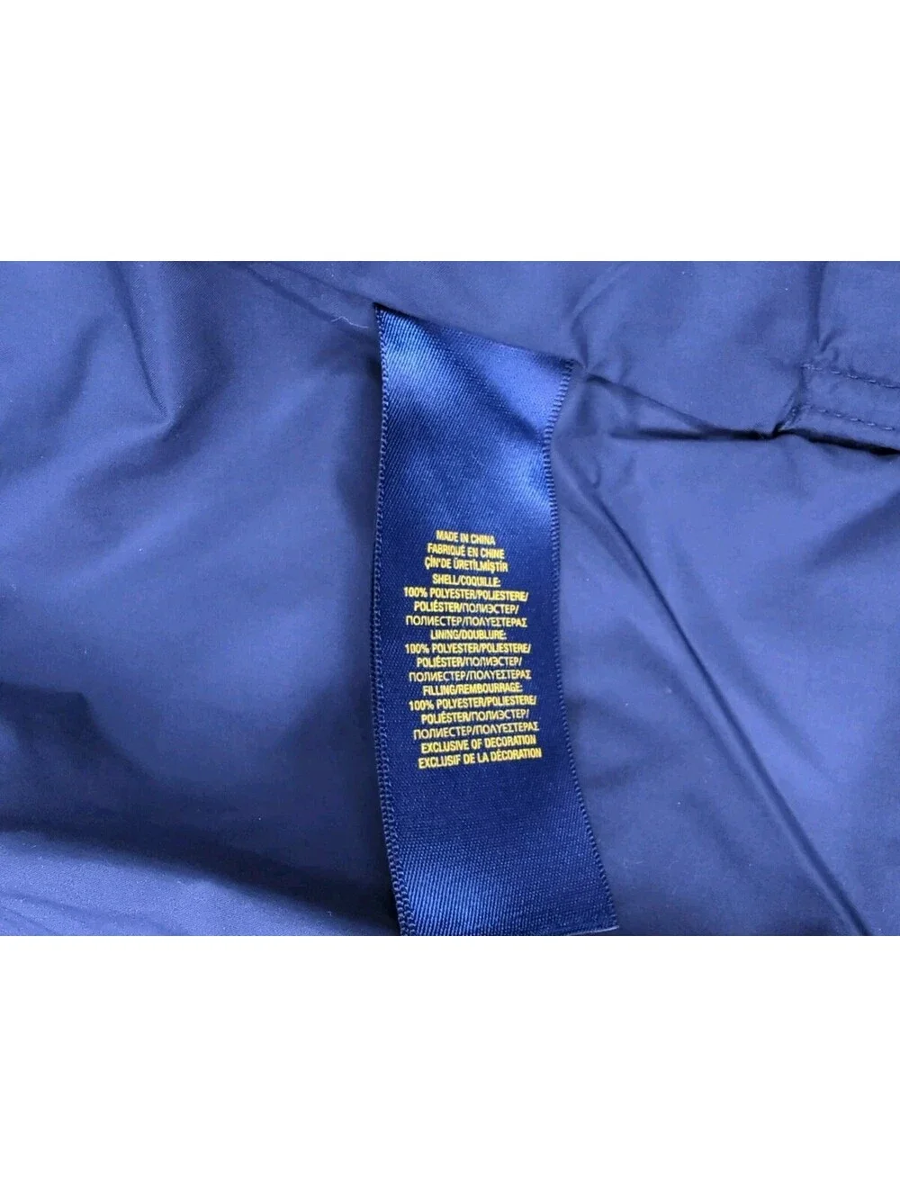 POLO RALPH LAUREN Quilted Jacket Girls Kid Medium 8-10 Navy Equestrian Barn Coat